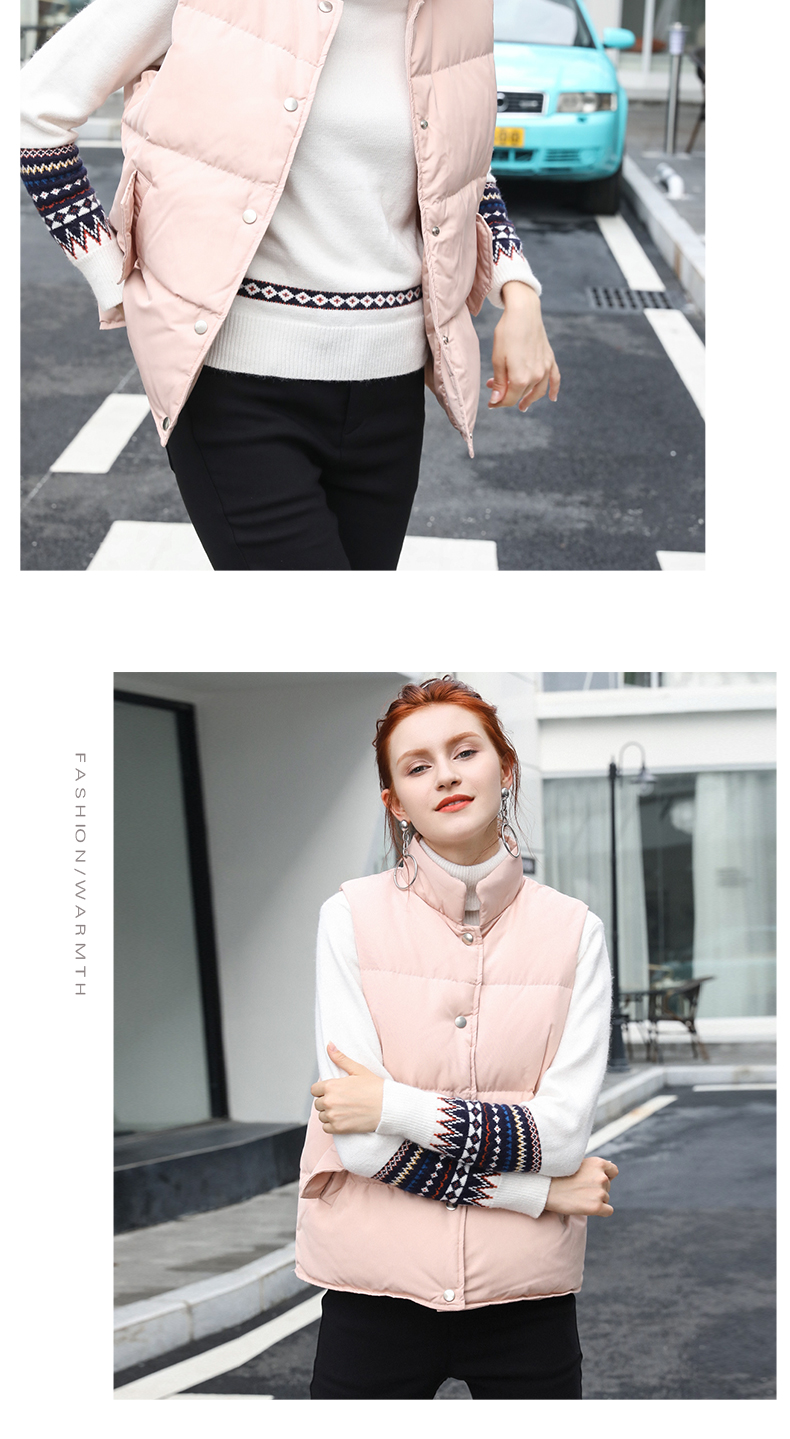 Yalu chống mùa xuống áo khoác nữ mùa đông ánh sáng đoạn ngắn kích thước lớn xuống vest vest màu rắn Hàn Quốc phiên bản của tự trồng vest đầm nữ