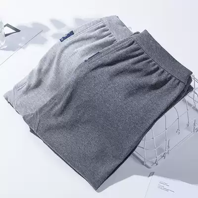 Men's cotton thin sanitary pants bottoming cotton wool pants loose inner pants cotton single warm pants spring and winter