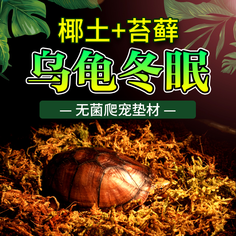 Turtle hibernation supplies Brazilian turtle crawling pet coconut soil coconut brick over winter sand reptile box pet pad material warm soil moss