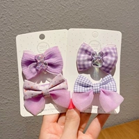 Сиреневый кролик с бантиком, с медвежатами, 2 пары