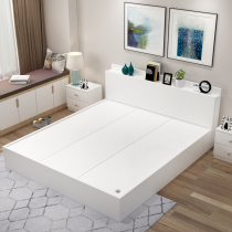 ban shi chuang modern minimalist bed wooden high box chu wu chuang 1 5 m 1 8 meters master bedroom tatami economy