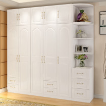 European wardrobe modern minimalist wooden locker bedroom large wardrobe assembly household storage cabinet combination economy