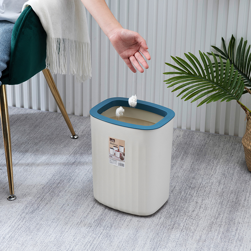 Trash Can Home with press ring No cover Toilet Makeup Room Kitchen Living-room Bedroom Hostel minimalist Large capacity wastepaper