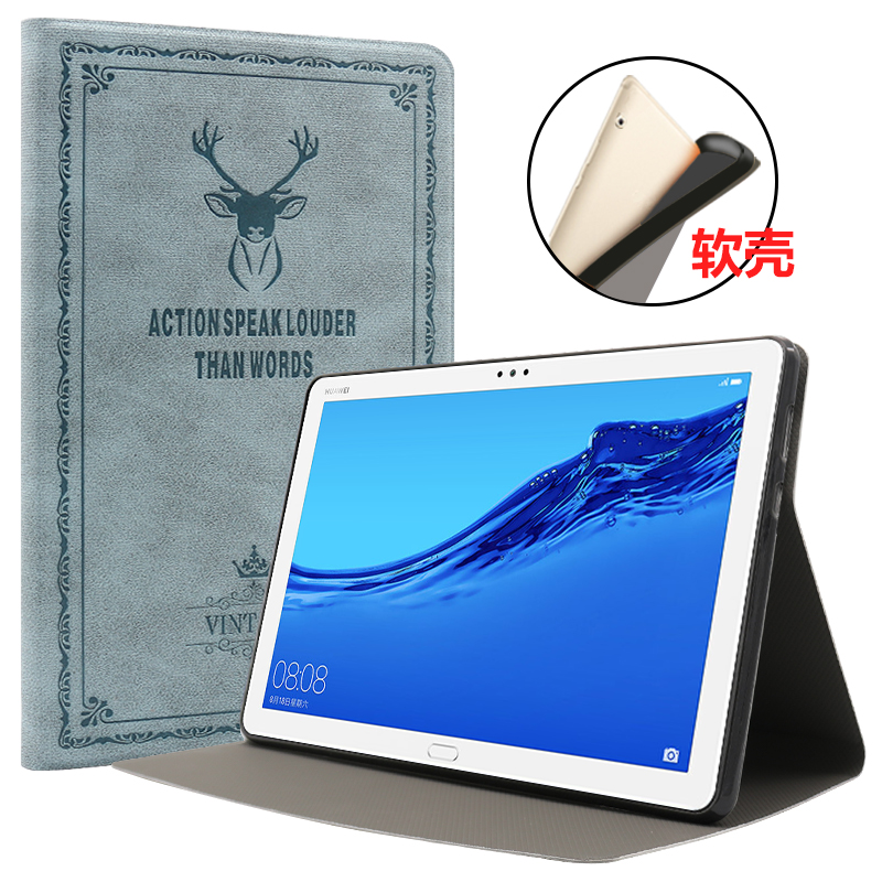 Huawei M5 Youth Edition Cover 8 "Vỏ da JDN2-W09 / AL00 10.1" BAH2-W09 / AL10 Máy tính bảng Ốp lưng bảo vệ vỏ mềm bằng silicon mềm - Phụ kiện máy tính bảng bàn phím ipad gen 8