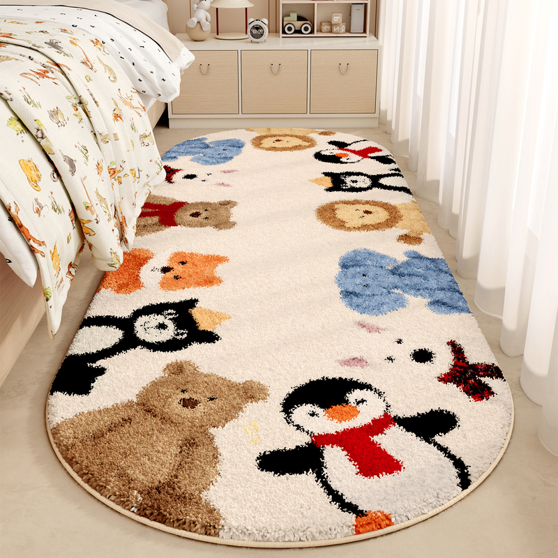 2026 New Model Children's Room Bedside Rug Living Room Floor Mat Boys and Girls Bedroom ins Dopamine Carpet