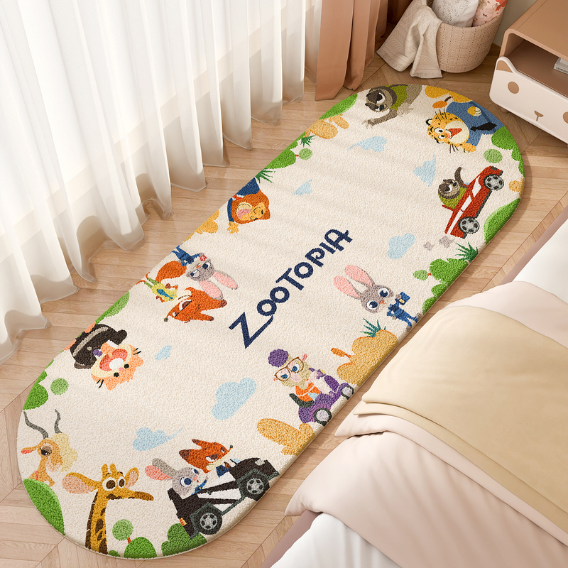 Zootopia Dopamine Bedside Rug Children's Room Boys and Girls Bedroom Floor Mat ins Style Carpet Bedside Mat