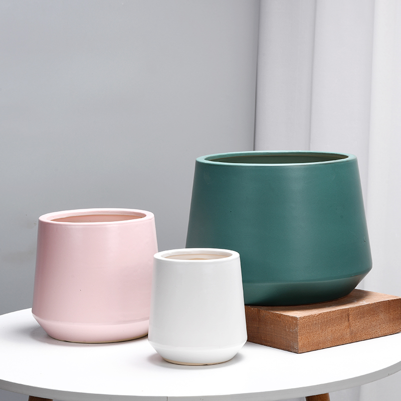Simple matte enrolled flowerpot ceramic extra large continental move desktop other rich tree, a flower pot on sale wholesale package mail