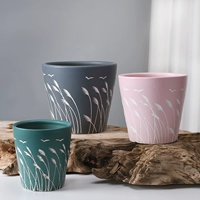 Керамический маленький цветочный горшок северная европейская дышащая в воздухопроницаемой поднос