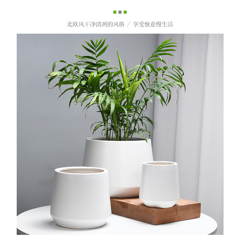 Simple matte enrolled flowerpot ceramic extra large continental move desktop other rich tree, a flower pot on sale wholesale package mail