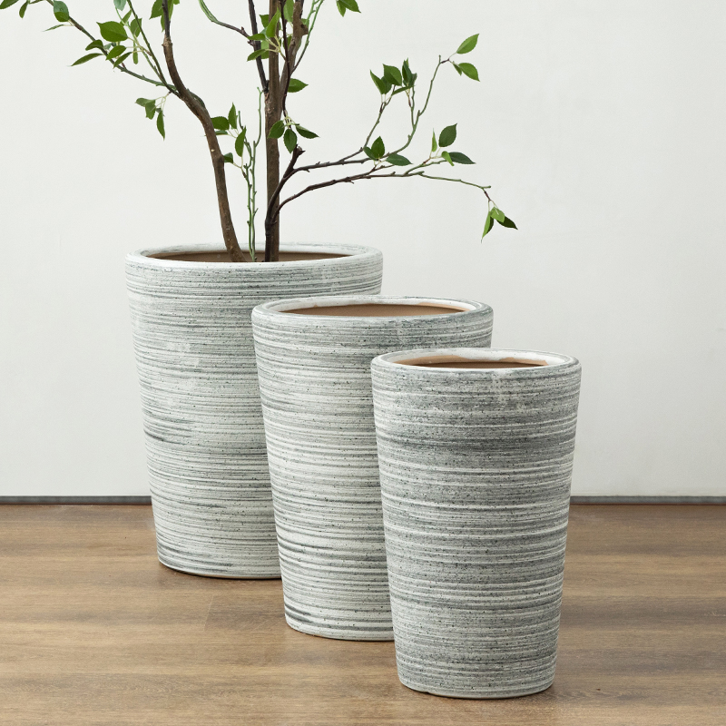 Ceramic sand flowerpot oversized northern wind mill large ground indoor and is suing green plant rich tree flower pot contracted a clearance