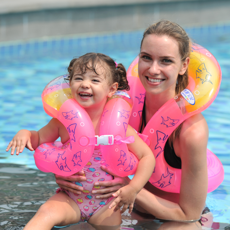 Children swim ring thickened baby floating circle double air bag adult axillary ring 2-3-6-10-year life vest men and women