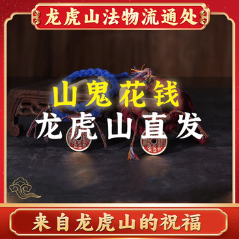 Mountain ghost money pendant taoist genuine ancient coin necklace cinnabar bagua copper coin ornament