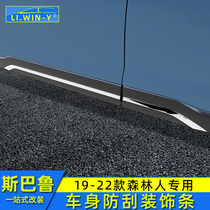 Suitable for Subaru 201920 Forester body trim modified car door anti-collision strip Decoration bright strip anti-scratch