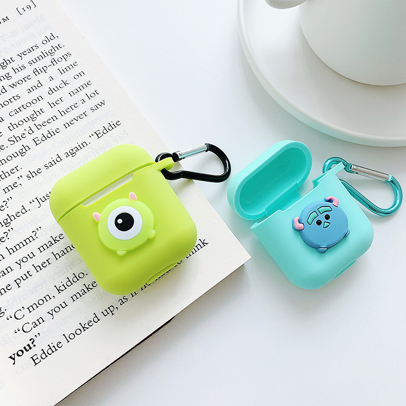 AirPods Protective Sheath Apple Wireless Bluetooth Headphone Protection Shell Creative Tide Charging Case Accessories Cartoon Personality Tide Card Female Mans Intake Bag Earplugs 2nd Generation 2 Gel Box Cover Shell