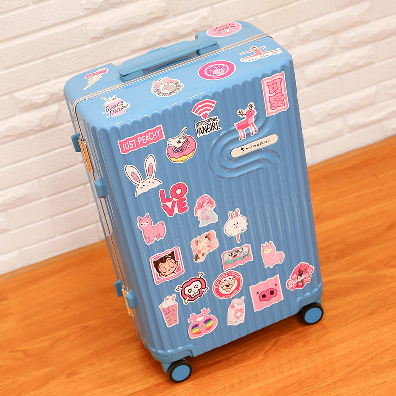 Luggage stickers waterproof cartoon cute literary suitcase stickers tide brand ins net red female personality creative mobile phone stickers notebook guitar trolley case decoration trend wear-resistant box box stickers