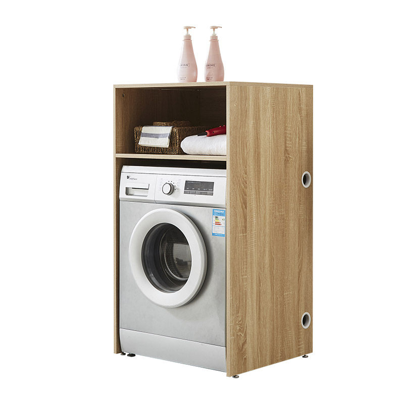 Solid wood board balcony washing machine toilet storage
