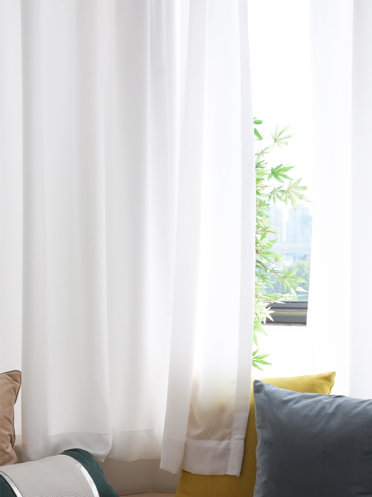 Satin voan trắng gạc rèm cửa Vách ngăn ban công tự dính Velcro nhỏ rèm ngắn trong suốt ánh sáng - Phụ kiện rèm cửa phụ kiện treo rèm