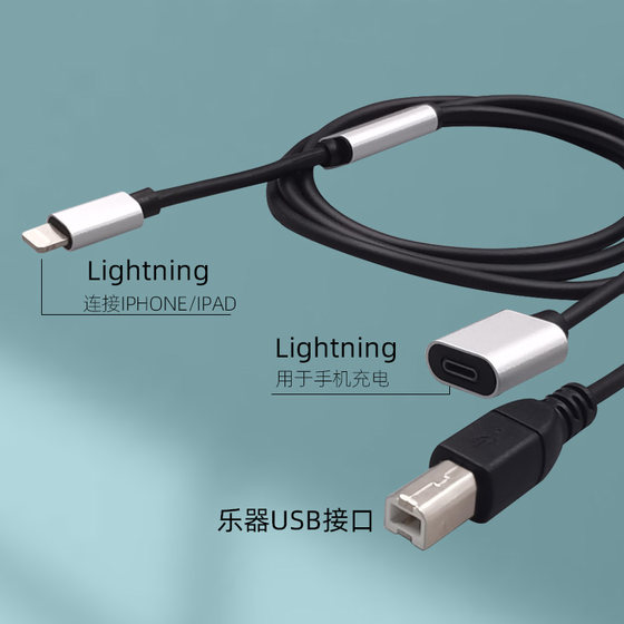 Apple 라이트닝-미디 케이블 + 전자 피아노 전자 키보드 USB 미디 키보드에 OTG 연결 충전에 적합