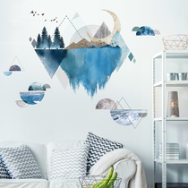 Simple modern new Chinese wall sticker wallpaper TV living room sofa bedroom background wall decoration landscape wallpaper self-adhesive