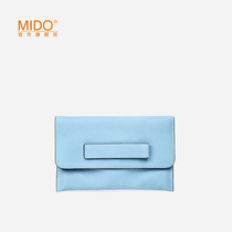 MIDO bag 2021 New tidal layer cowhide leather soft leather fashion hand handle crossbody letter bag bag women