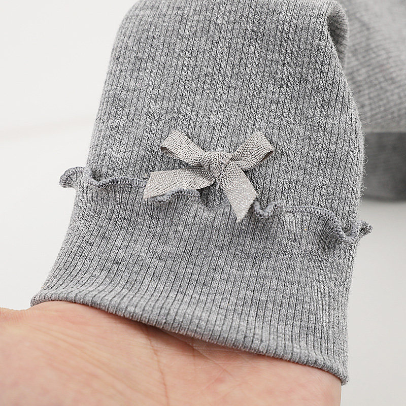 Girl inside lap pants outside wearing thin-style butterfly knot pure cotton white girl pants spring and autumn in Korean version of children's inner lap pants