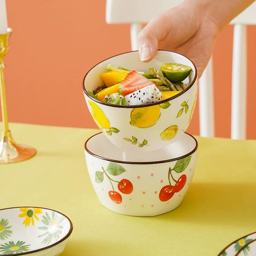 Квадратная милая посуда домашнего использования для еды, керамический комплект, популярно в интернете