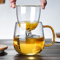 Tea separation glass water cup female simple office filter tea cup with home Net red tea cup male