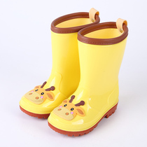 Fashion cartoon children rain shoes boys and girls water shoes baby baby pupils rubber shoes middle tube rain boots rain gear