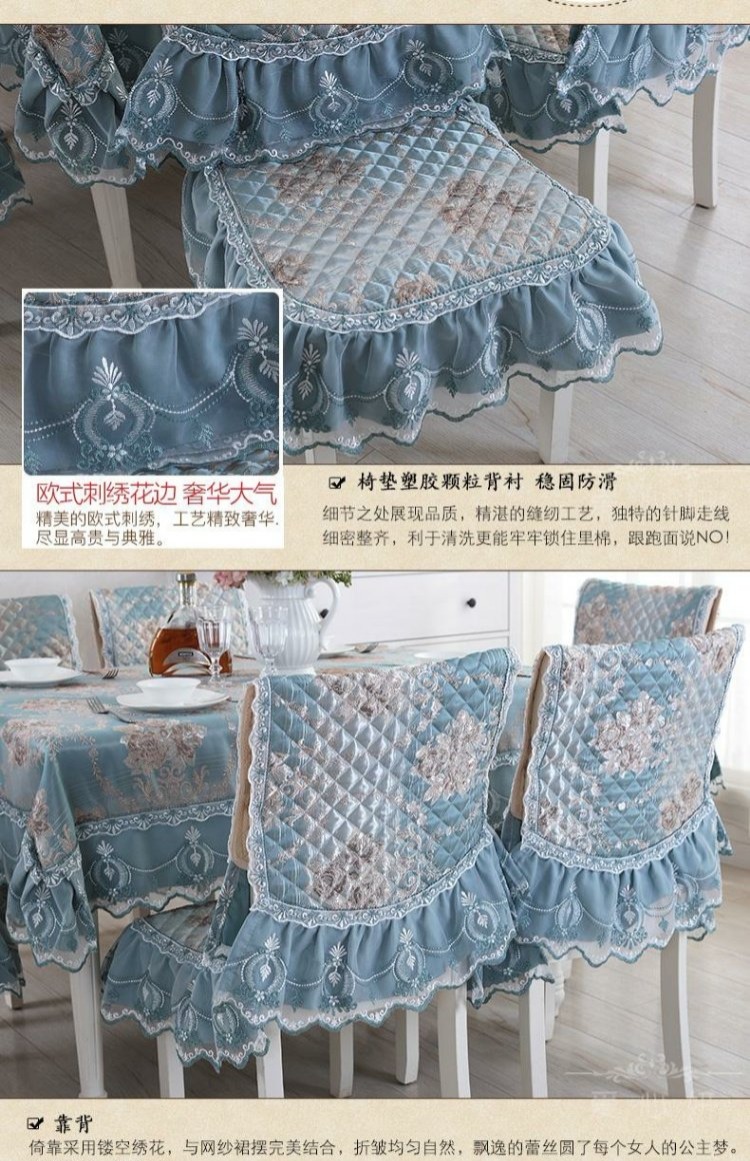 Bàn vải ghế đệm ghế bọc bộ bàn cà phê ghế ăn bọc ghế đặt vải châu Âu ren hình chữ nhật tròn khăn trải bàn khăn trải bàn cute