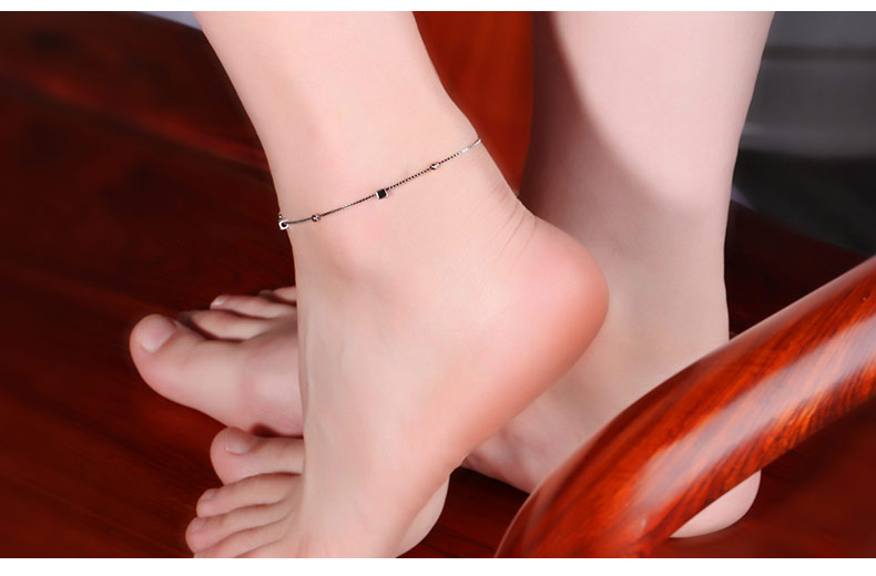 Platinum Palace 925 sterling bạc vòng chân nữ sinh viên Nhật Bản và Hàn Quốc của Sen đơn giản thời trang gợi cảm bạn gái chuỗi chân cá tính vòng đeo chân nữ