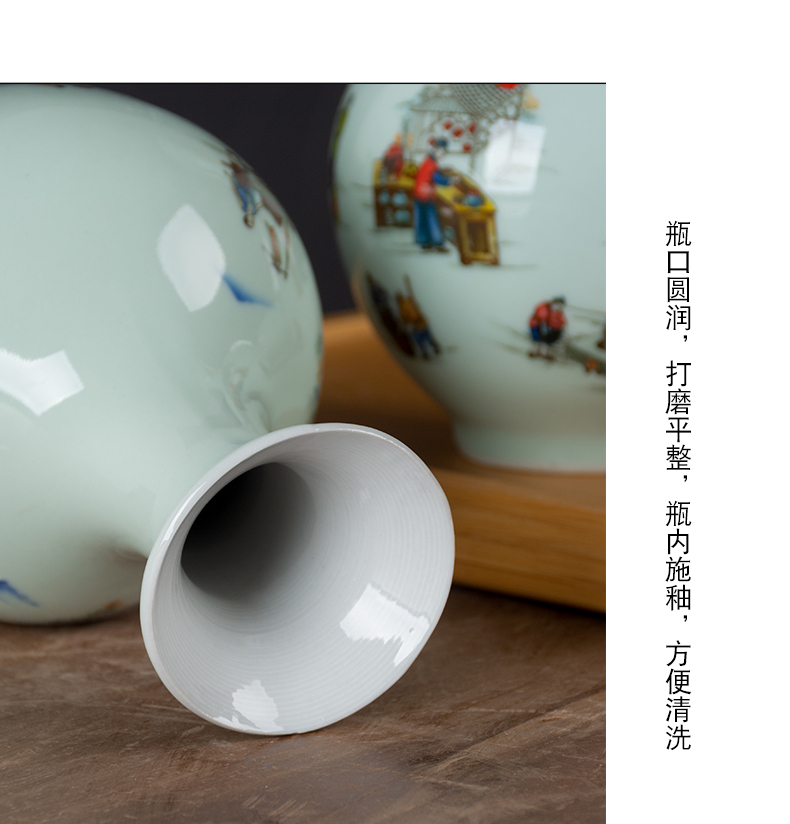 Jingdezhen ceramic bottle is empty bottle with cover household 1 catty 2 jins of three jin of 5 jins of 10 jins SanJiu jars with gift box