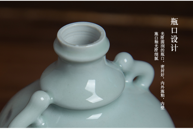 Jingdezhen ceramic wine jars with gift box wine suit 1 catty put an empty bottle creative household seal pot liquor