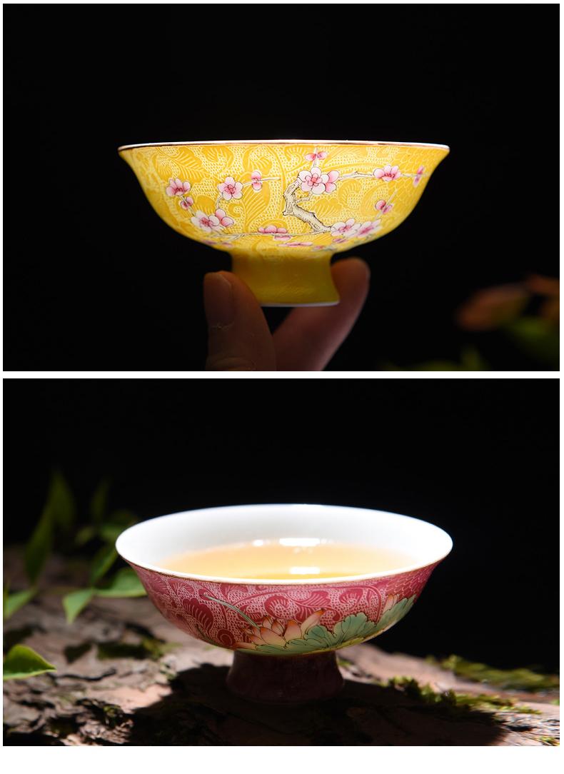 Manual master cup tea set ceramic cup pick flowers pastel best cup single cup water cup tea cup, small cup