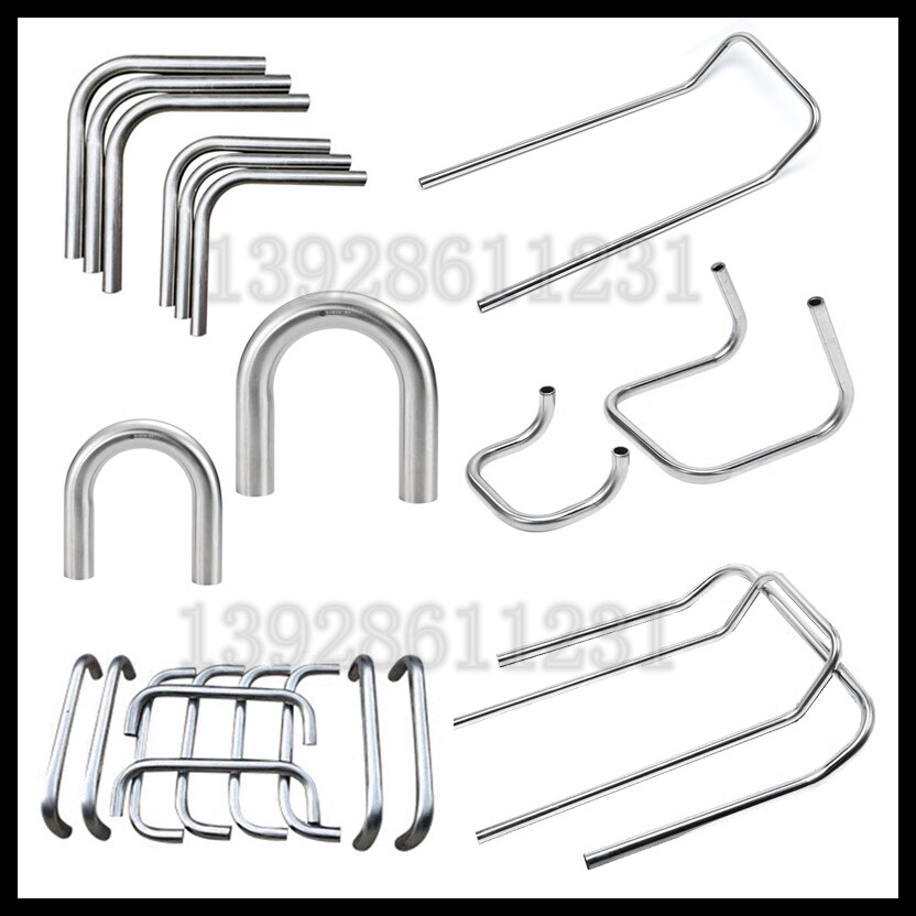 Stainless steel bending tube machined trolley armrest round pipe solid bar bending square pipe iron pipe pull bending roll round welding