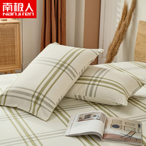 South Pole Man All cotton Old coarse cloth pillowcase pair dress 100% pure cotton thickened 48x74cm single pillow headgear Four Seasons