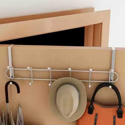 Clothes hook wall hanging creative non-perforated door rear hook stainless steel clothes hook hanging key case bag rack