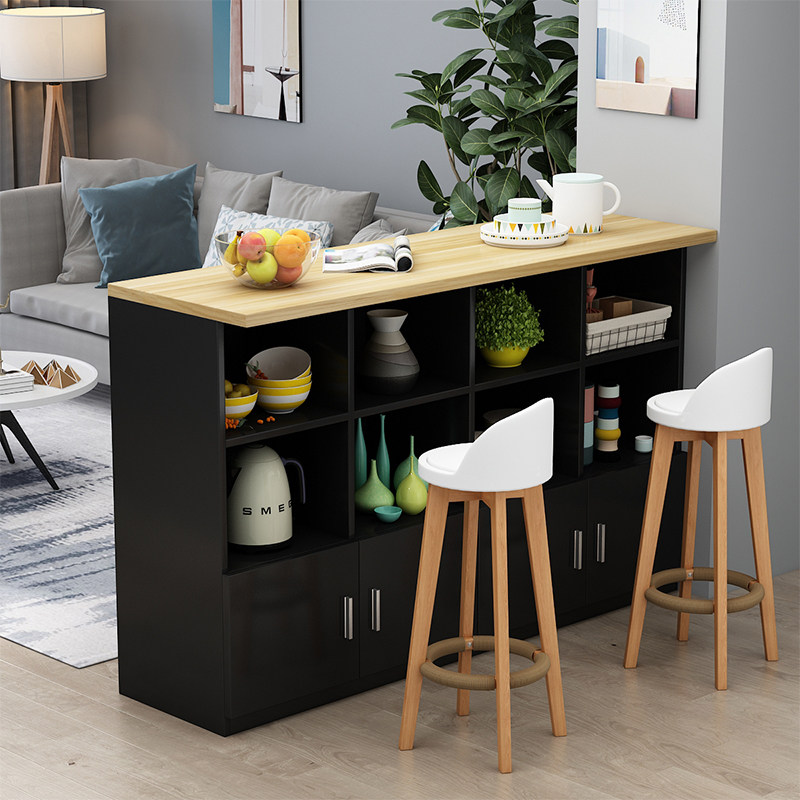 Open Kitchen Restaurant Bar Counter Table And Chair Home Living Room Partition Bar Wine Cabinet Cashier Counter Simple Modern Nordic