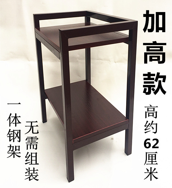 Mahjong machine tea table plus height thick wooden tea rack Mahjong table chess and card room special supporting small tea table tea table