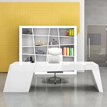 Boss desk office desk fashion manager table and chair alien white paint creative personality female president table large desk