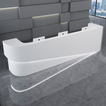 Company paint front desk reception desk desk curved beauty salon cashier Hotel bar simple modern customization