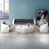 Paint special-shaped negotiation table Light luxury business meeting hall office reception coffee table sofa combination simple and modern