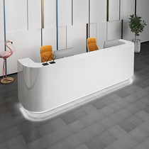 Paint front desk reception desk company desk simple modern beauty salon bar counter hotel cashier training institution