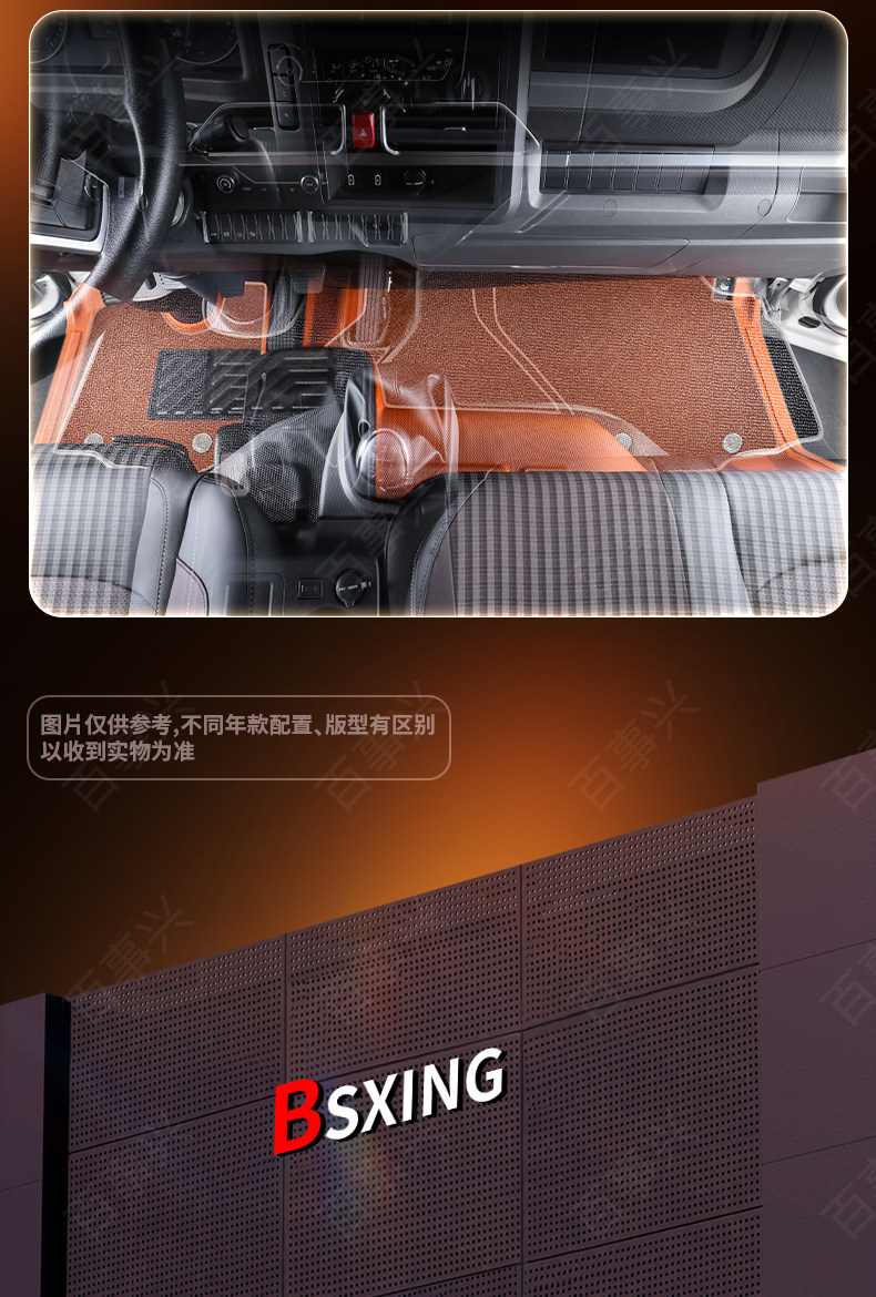 Suitable for JAC Shuailing S3, full-coverage TPE floor mats for truck cabs, complete collection of modification accessories