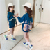 thương hiệu thủy triều t-shirt trẻ em dài sleevespring mùa xuân và mùa thu váy 2020 Hàn Quốc phiên bản của chiếc áo cô gái đáy mới khâu đầu t mỏng. 
