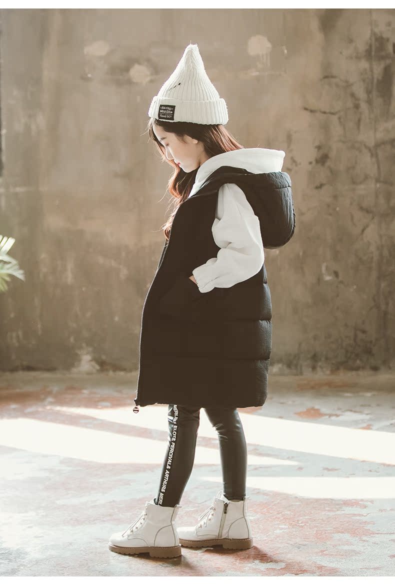 Áo vest bé gái 2018 mới mùa thu và mùa đông áo khoác cotton dày mùa đông nước ngoài trẻ em lớn bên ngoài mặc vest trẻ em cửa hàng quần áo trẻ em