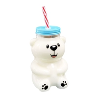 Smile Bear Cup (подарочная коробка+1 стакана щетка+1 чашка крышки+5 соломинок)