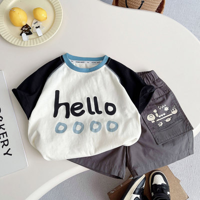 Boys' Summer Short-Sleeve Outfit 2026 Trendy Children's Fashion Stylish Baby Clothes Summer — 5
