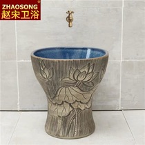 Ceramic wash mop pool art mop basin balcony mop pool square one-piece mop pool mop Basin home