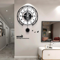 Wall clock Living room mute household watch Swing clock Fashion creative Nordic simple hanging watch personality bedroom Quartz clock