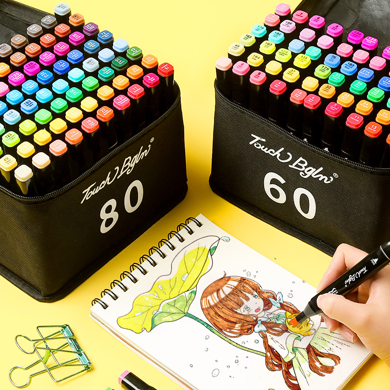 Mike pen 100 color genuine touch Macpen children suit students 24 36 36 80 80 48 48 full set of fine art comic book special elementary school students hand-painted double-head color pen watercolor